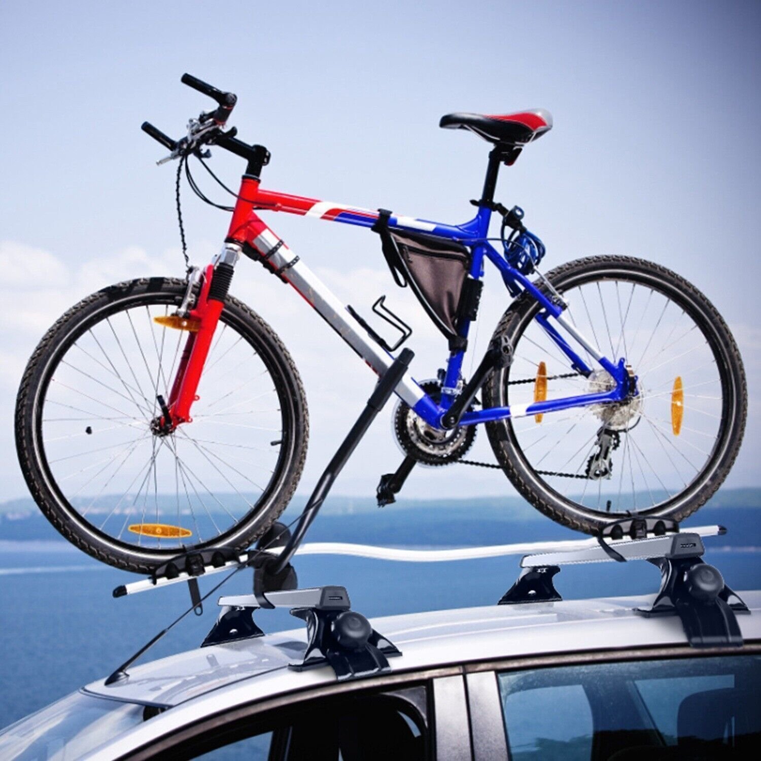 2PCS Top Roof Rack Cross Bars Crossbars For Universal Vehicle Wagon Car 47.24" - Image 5