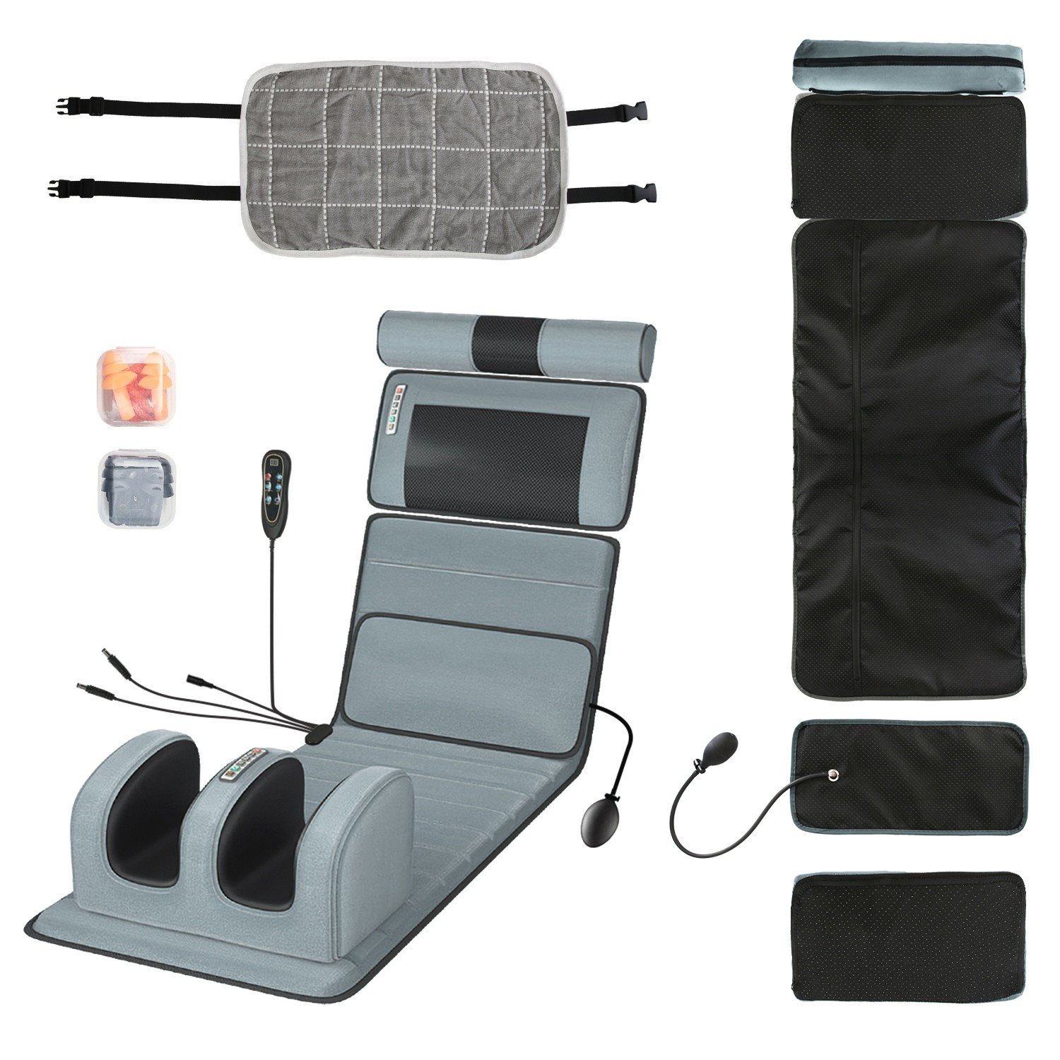 Full Body Massage Mat Heating Vibration Massage Pad Cushion Lumber Pillow Timer - Image 4