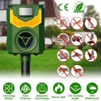 Upgraded Solar Ultrasonic Dog Cat Skunk Deer Raccoon For Garden 737547595224