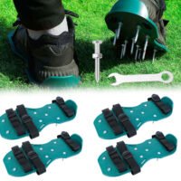 2 Pairs Lawn Aerator Shoes Grass Aerating Spike Sandals with Adjustable Straps