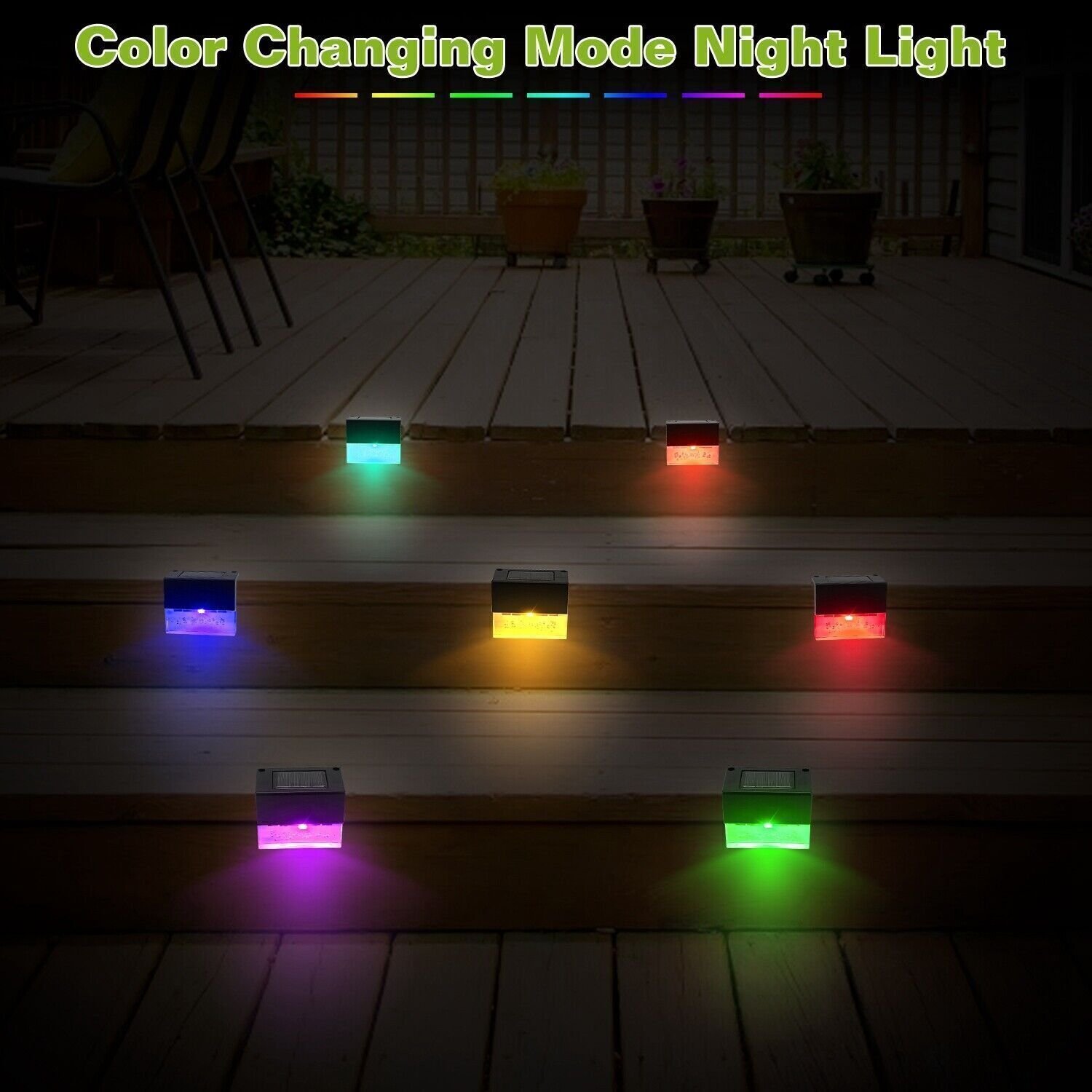 6x Solar Deck Lights Outdoor Acrylic Bubbles Path Garden Stairs Step Fence Lamp - Image 5
