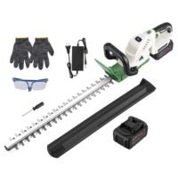 New Electric Cordless Grass Hedge Trimmer 21V 20" Handheld Bush Shrub Trimmer