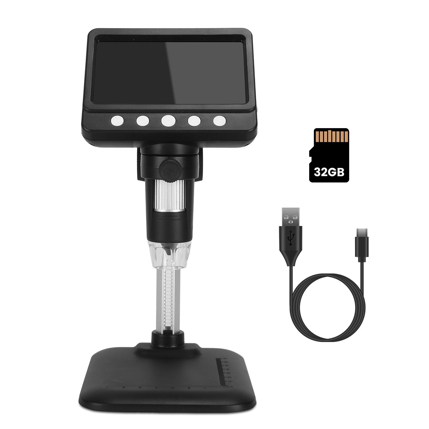 Digital Microscope 1000X 1080P Photo Coin Magnifier 4.3" LCD Screen W/ 32GB Card 730056001316 - Image 5