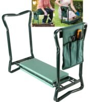 Portable Garden Kneeler Seat w/ Kneeling Soft Cushion Pad Foldable Tools Pouch 757510710348