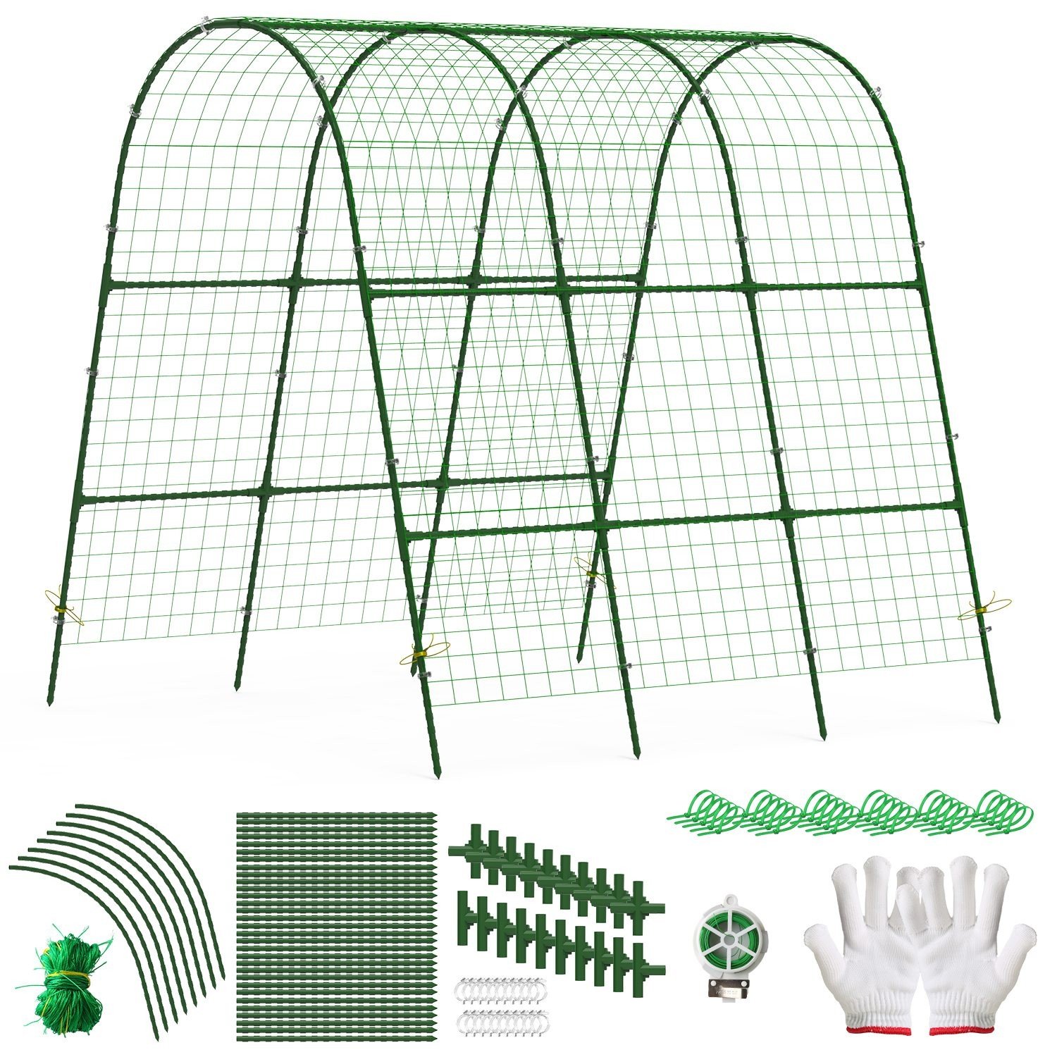 49*47*45" Cucumber Trellis for Raised Bed Arch Garden Trellis for Climbing Plant 730056002689| - Image 2