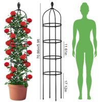 2PCS Garden Obelisk Trellis for Climbing Plants 5.9FT Plants Flower Vine Tower