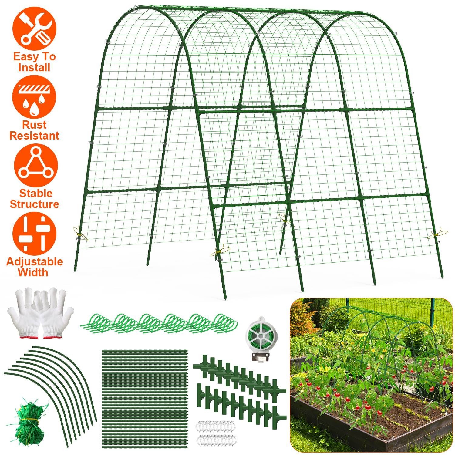 49*47*45" Cucumber Trellis for Raised Bed Arch Garden Trellis for Climbing Plant 730056002689| - Image 4