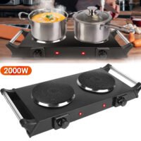 Hot Plate Electric Stove 2000W Countertop Dual Burner for Dorm Offic Home Camp 737547595835
