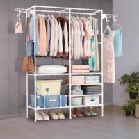 Clothes Rack Heavy Duty Wardrobe Hanger Garment Storage Stand Closet Organizer