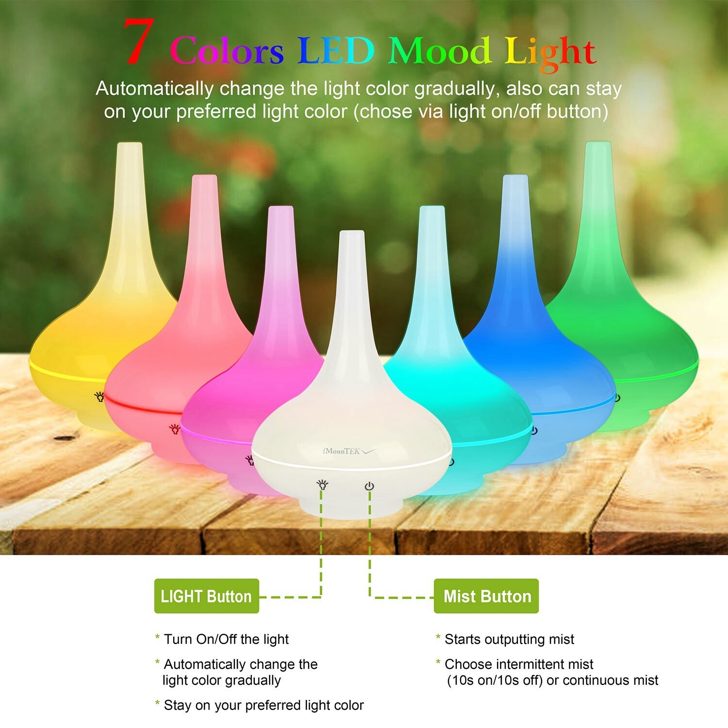 7 Color 200ml LED Aroma Diffuser Ultrasonic Mist Humidifier Essential Oil 12W - Image 3