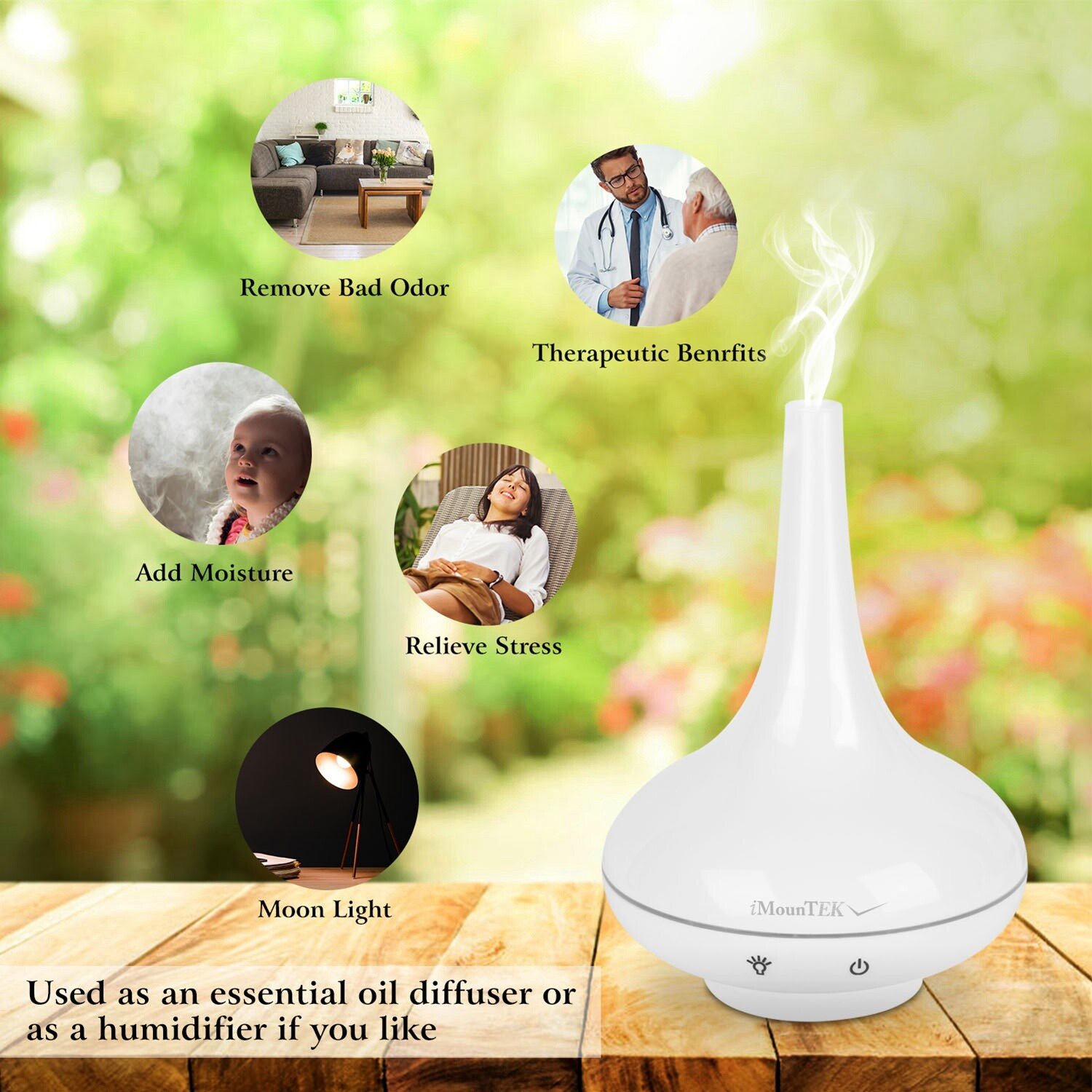 7 Color 200ml LED Aroma Diffuser Ultrasonic Mist Humidifier Essential Oil 12W - Image 5