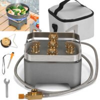 Portable Propane Gas Camping Picnic Stove 12000W Windproof Backpacking Burner 730056002726