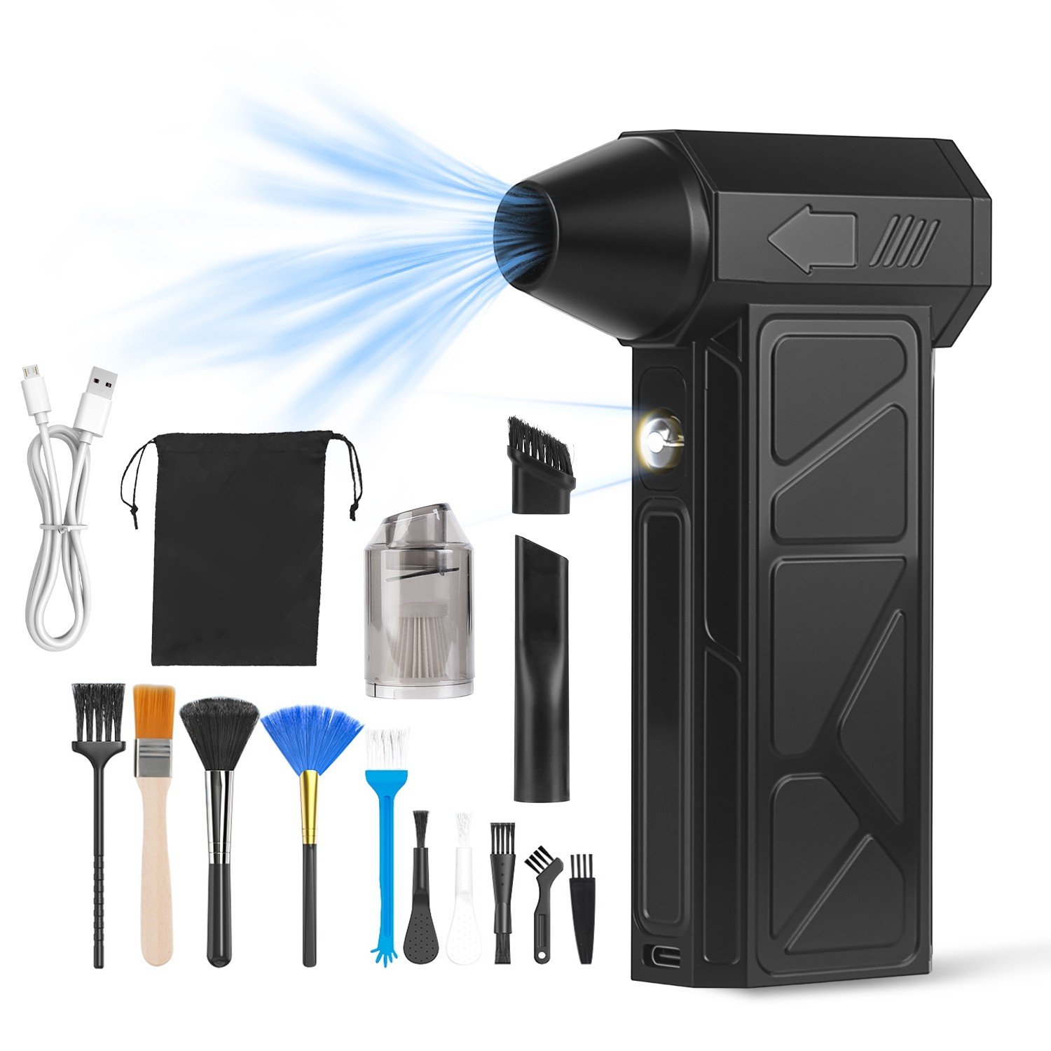 2IN1 Duster &Vacuum Compressed Air Duster-160000RPM Home Car Electric Air Duster - Image 5