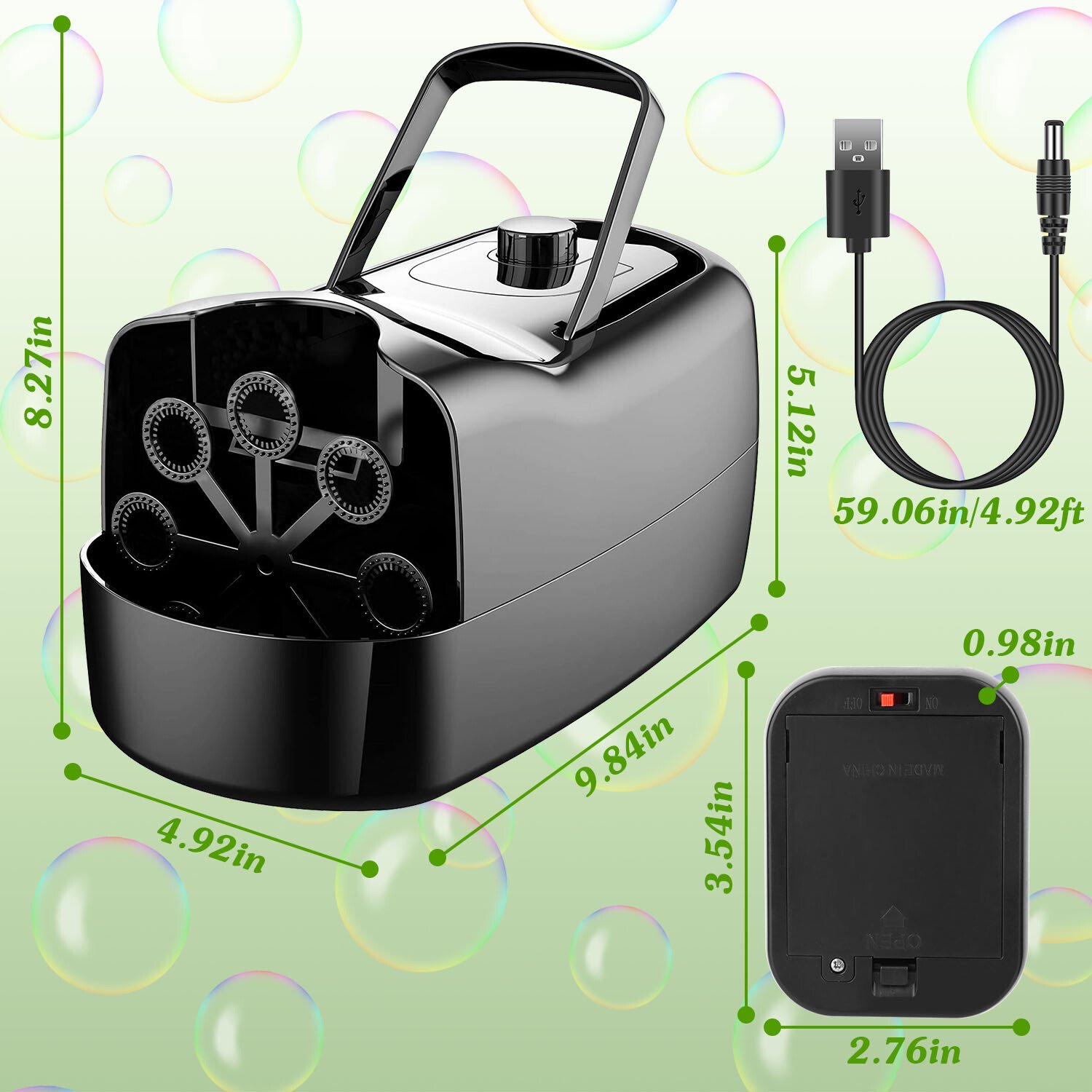 Automatic Bubble Maker Bubble Blower Bubble Blowing Machine Wedding Party Decor - Image 3