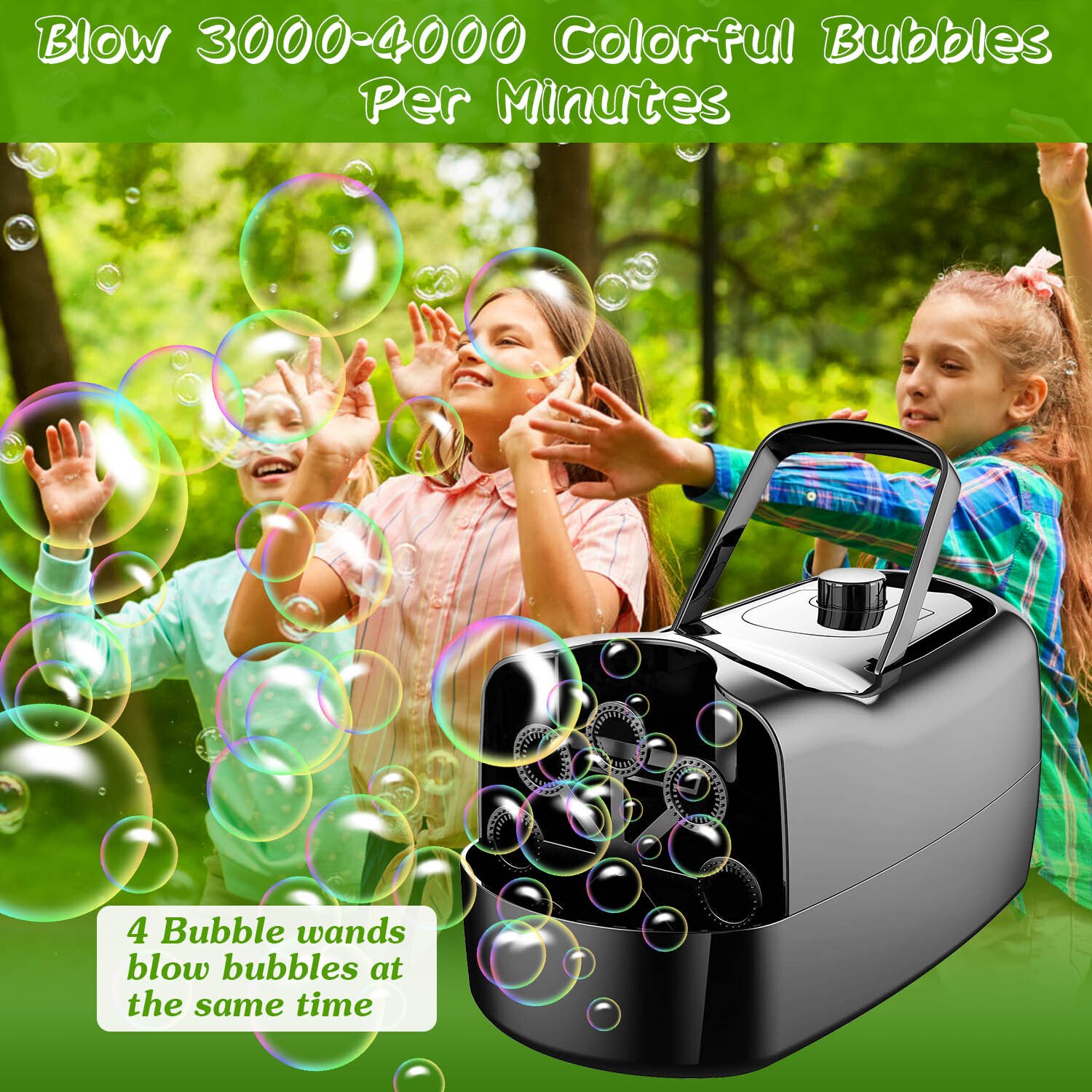 Automatic Bubble Maker Bubble Blower Bubble Blowing Machine Wedding Party Decor - Image 4