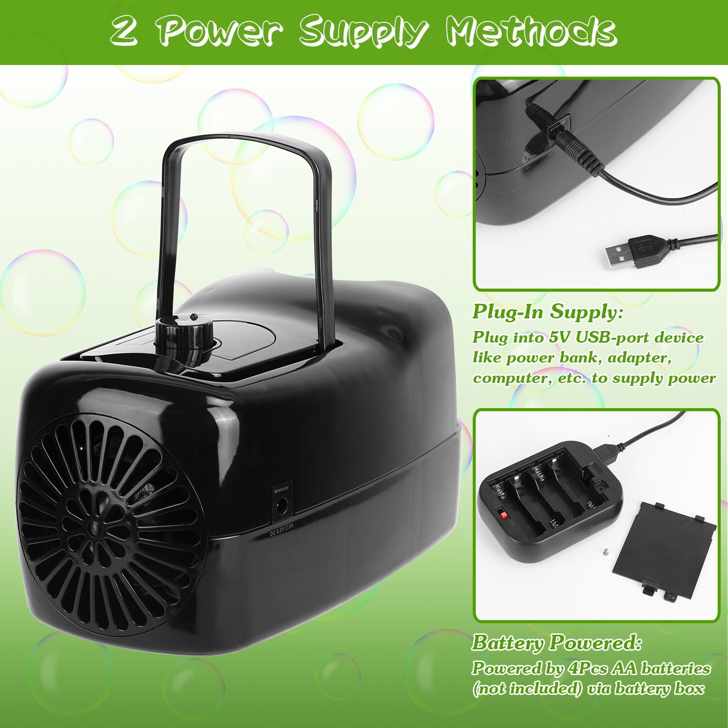 Automatic Bubble Maker Bubble Blower Bubble Blowing Machine Wedding Party Decor - Image 5