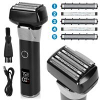 Electric Foil Face Shaver 5-Blade Men Razor Shaver Wet & Dry Sideburn Shavers 730056003983