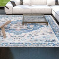 Machine Washable Rug 8'x10' Vintage Area Rugs with Non Slip Rugs for Living Room 717971908975