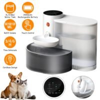 Smart Wireless Cats Pet Water Fountain 3L Rechargeable Automatic Water Dispenser