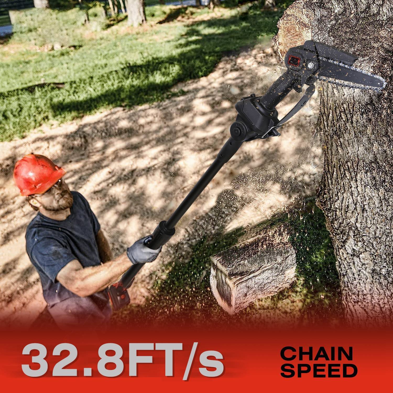 2-in-1 Electric Pole Saw&Mini Chainsaw Chainsaw Length Adjustable Chain Saw Tool - Image 4