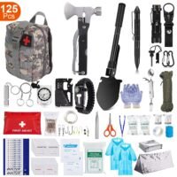 125PCS Emergency Survival Gear Tactical First Aid for Outdoor Backpack Camping