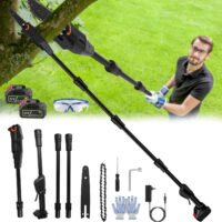 7.4FT Cordless Pole Saw 775W Brush Motor Chainsaw 21V 6" Electric Pole Chainsaw
