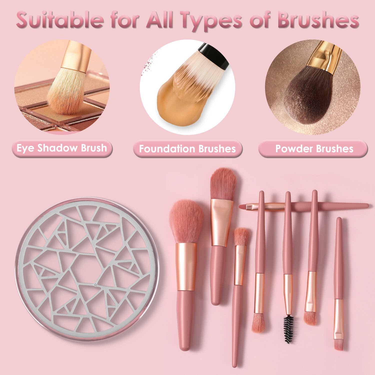 Electric Makeup Brush Cleaner Machine with Timer Digital Display Cleaning Drying - Image 4