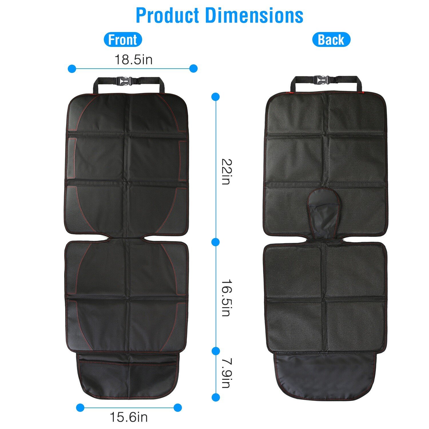 2Pcs Car Seat Cover Protector Padded Mat Child Baby Non-slip Car Universal Pad - Image 2