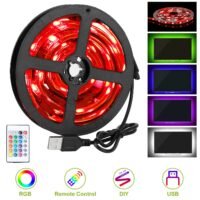 5V TV Back Light Strip USB LED Strip 5050 RGB Color Changing with 24Key Remote