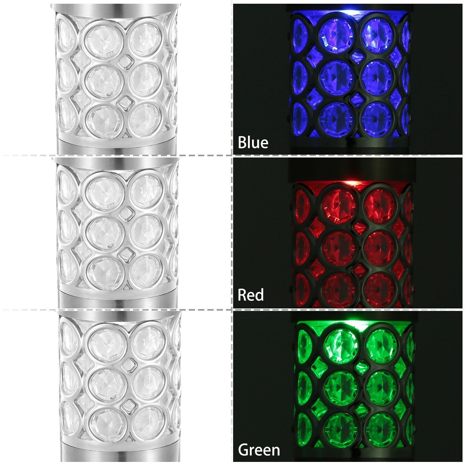 6Pcs Solar Landscape Lawn Light Waterproof Outdoor Garden Lamp RGB Decor Light - Image 5
