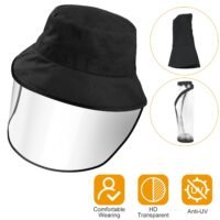 Detachable Fisherman Hat Anti Saliva Protective Clear Full Face Cover Anti-UV