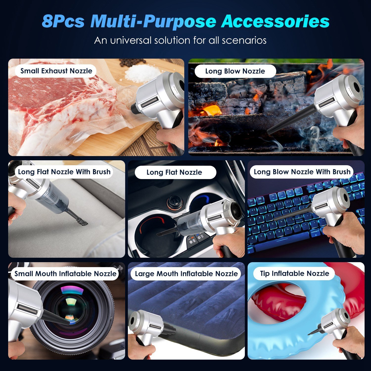 4-In-1 20000PA Cordless Hand Held Vacuum Cleaner Portable Car Auto Home Wireless - Image 4