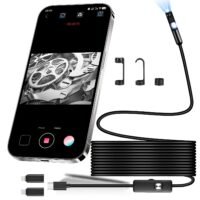 1920P Endoscope Camera Borescope 16.4FT Waterproof Inspection Cable APP Control