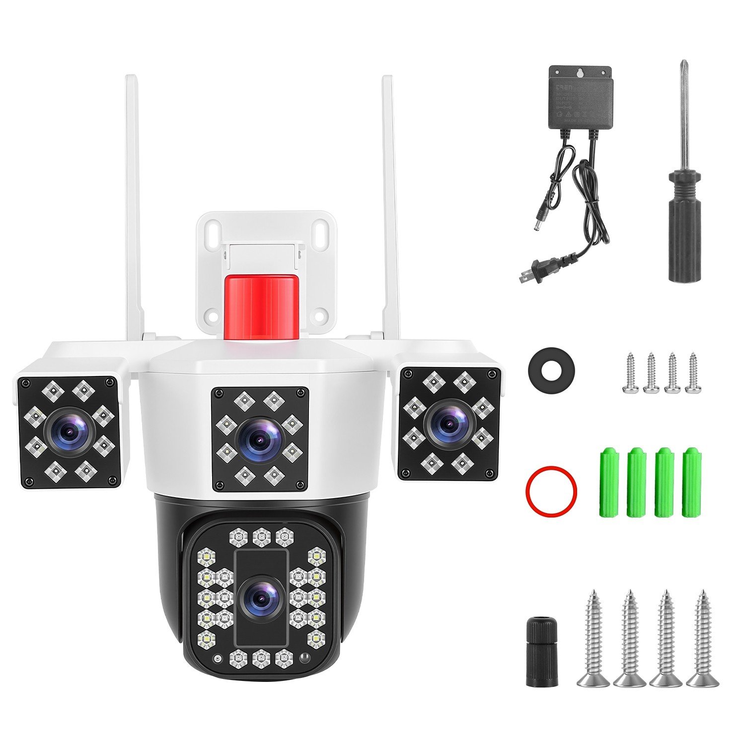 4-Lens Wireless Security Cameras System 360° WiFi Pan & Tilt Surveillance Camera 730056005406 - Image 5