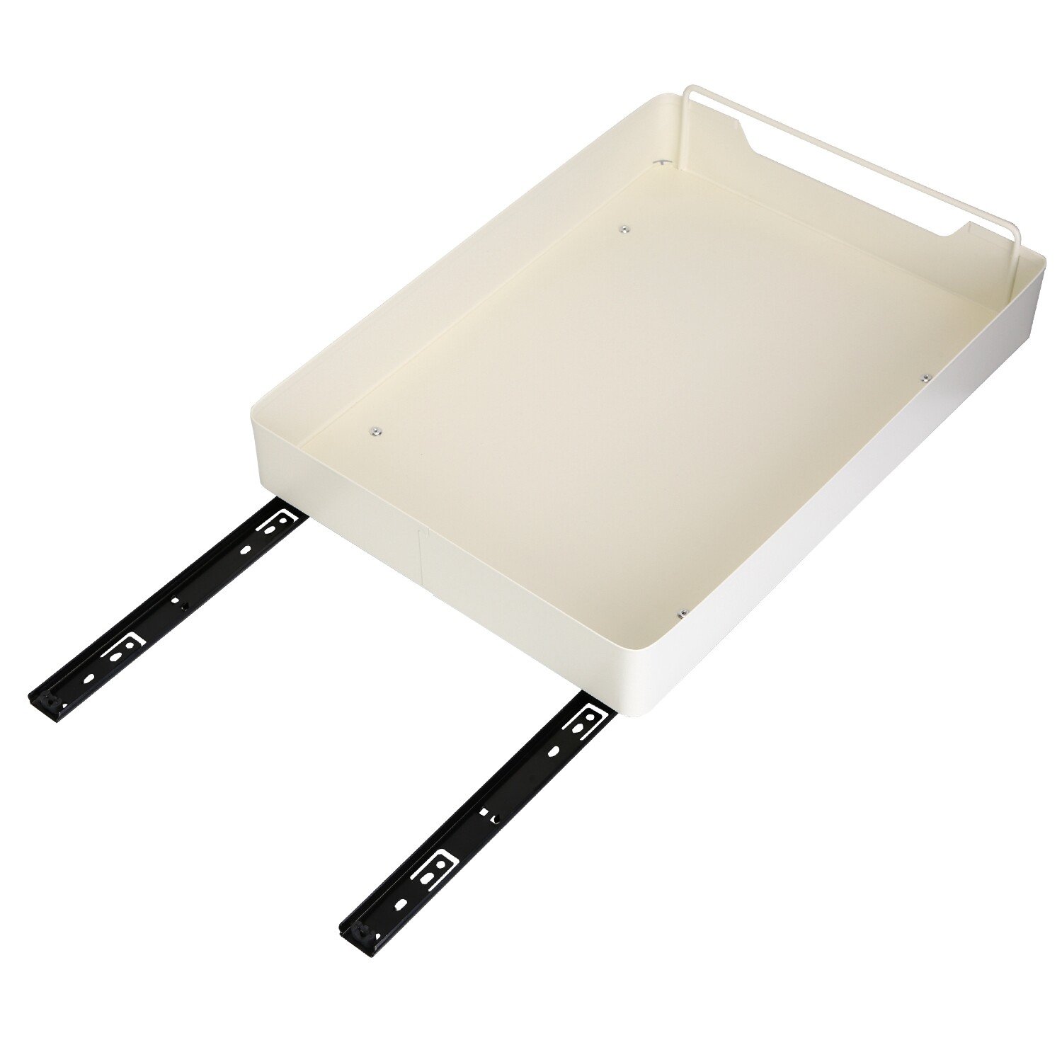 17"Dx12"W Pull Out Cabinet Organizer Stick On Drawer Carbon Steel Pull Out Shelf - Image 3