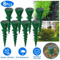 8PCS Screw Solar Groundhog Gopher Vibration Stake Quiet