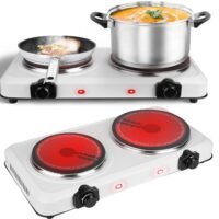 Portable Electric Infrared Dua Burner Stove Hot Plate 1800W Countertop Hotplate
