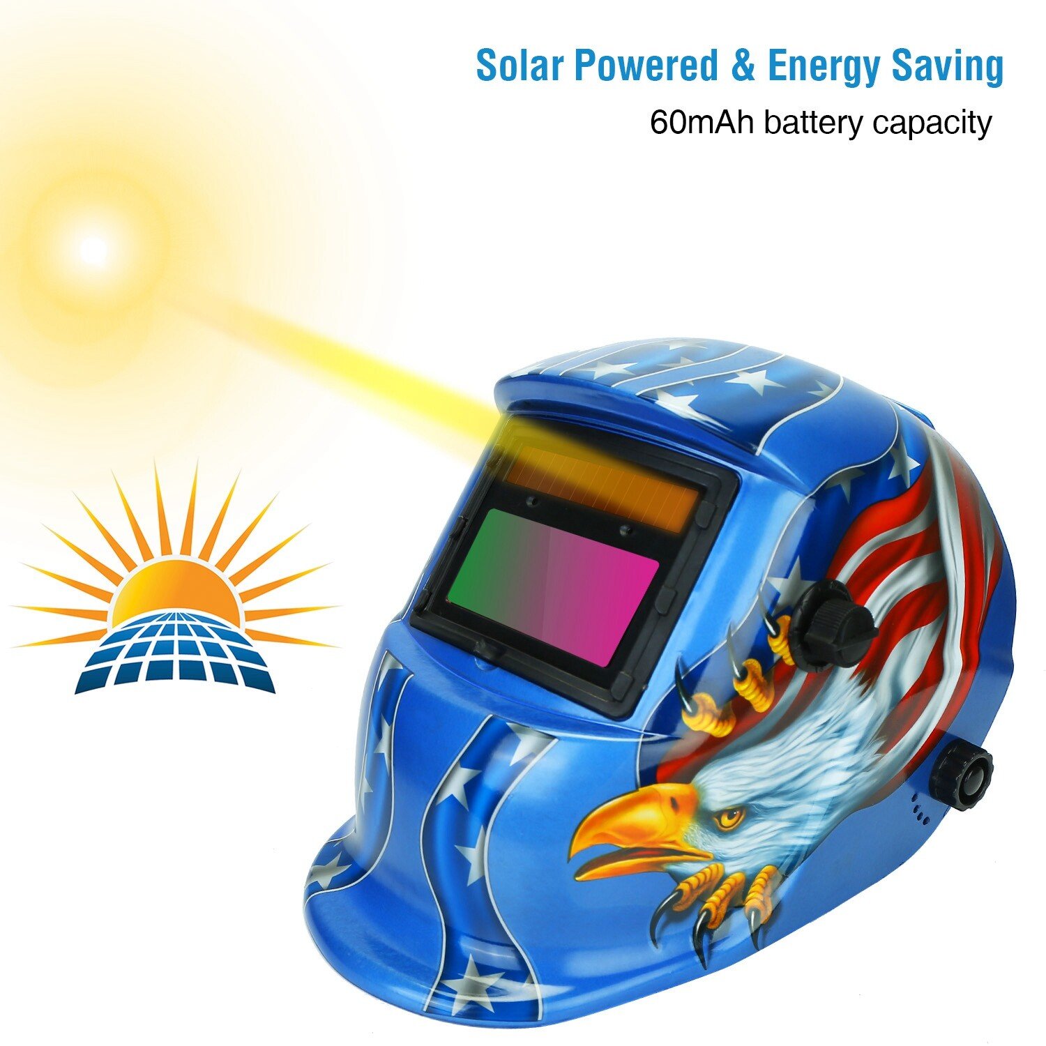 Pro Solar Auto Darkening Welding Helmet Arc Tig Mig Certified Hood Grinding - Image 2