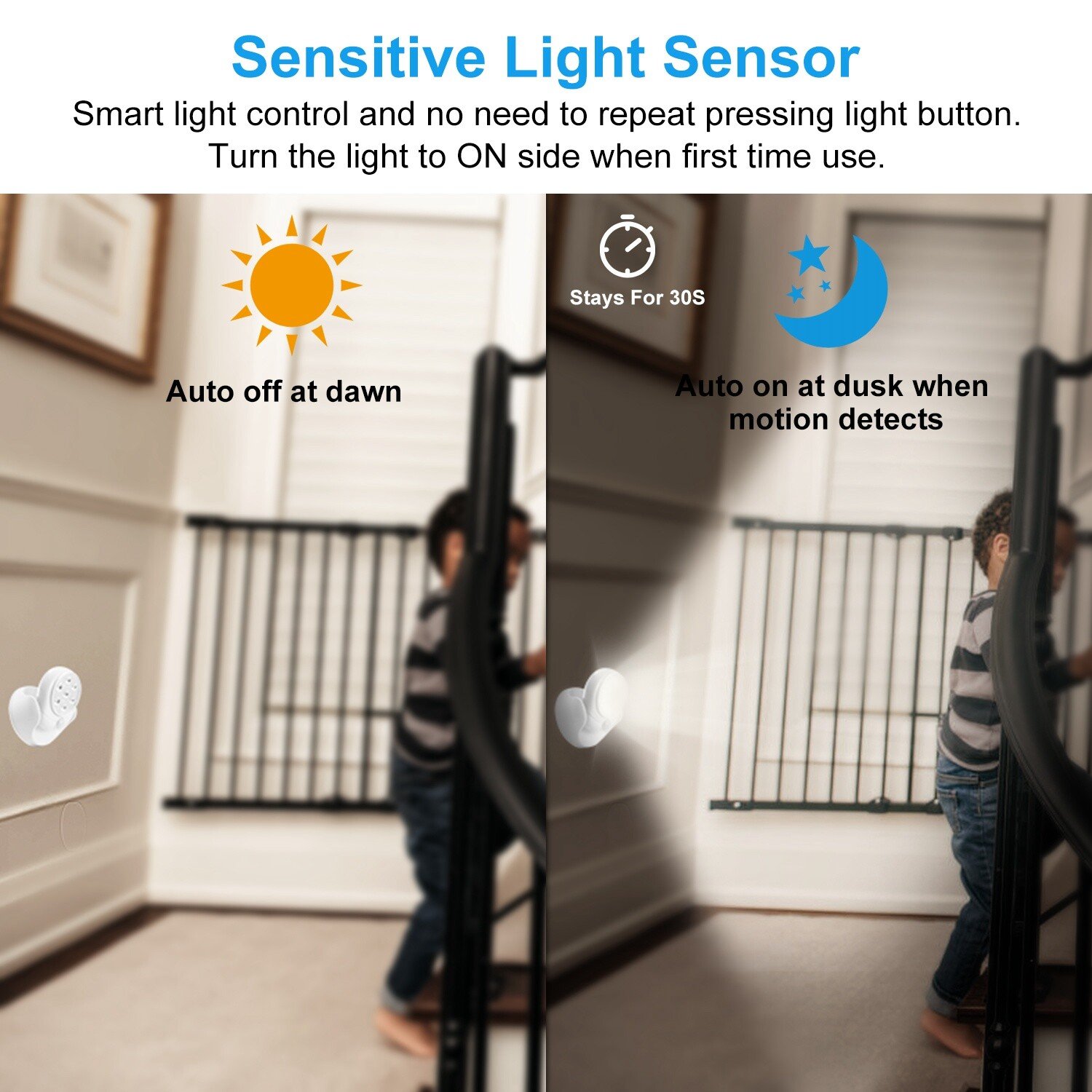 7-LED Adjustable Motion Activated Sensor Light Rotation Cordless Wall Lamps - Image 3