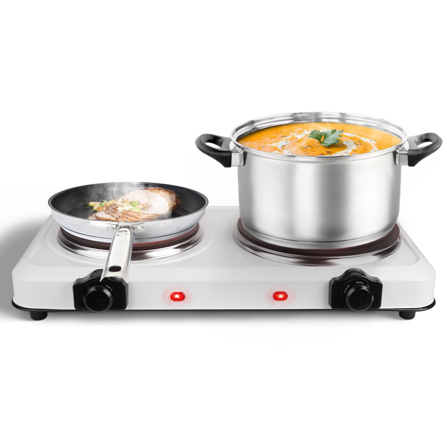 Portable Electric Infrared Dua Burner Stove Hot Plate 1800W Countertop Hotplate - Image 5