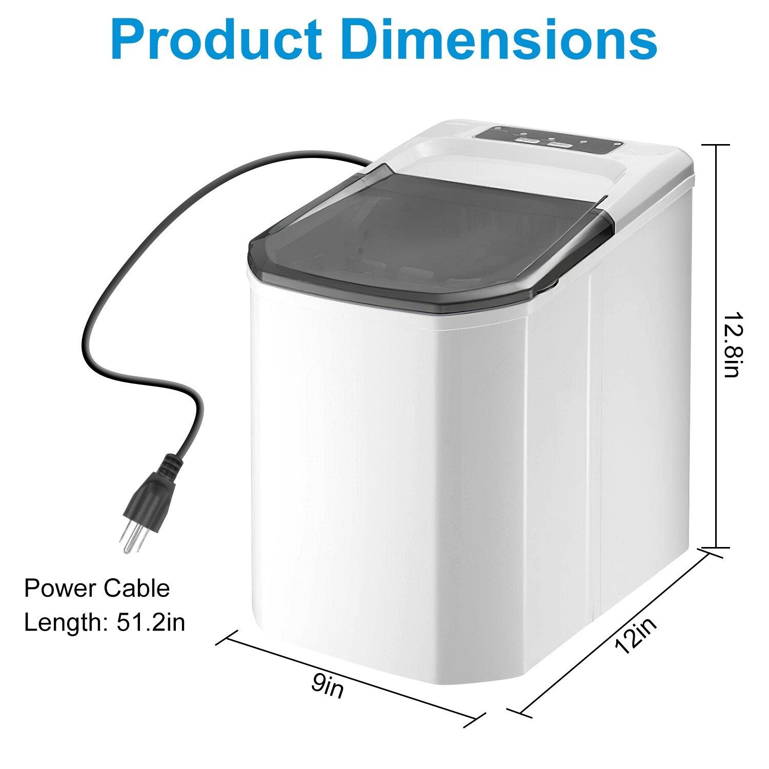 Electric Countertop Ice Maker Self-Cleaning Ice Making Machine 33LBS/day 120W - Image 3