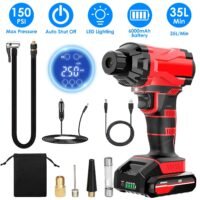 Cordless Tire Inflator Air Compressor 12V Cordless Car Tire Pump Rechargeable