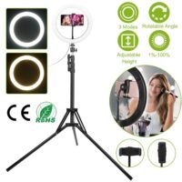 120LEd Ring Light 10 inch with Stand Phone Holder Kit Dimmable for Live Stream