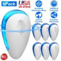 6Pack Ultrasonic Pest Repellers Electronic Pest Mosquito Spider Ant Mice Control