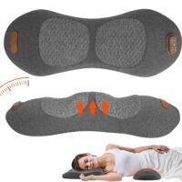 3-in-1 Electric Back Massager Pillow Lumbar Support Cushion with Heat Vibration