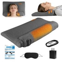 Neck Massager Pillow w/Vibration & Heating 30Min Timer for Neck Back