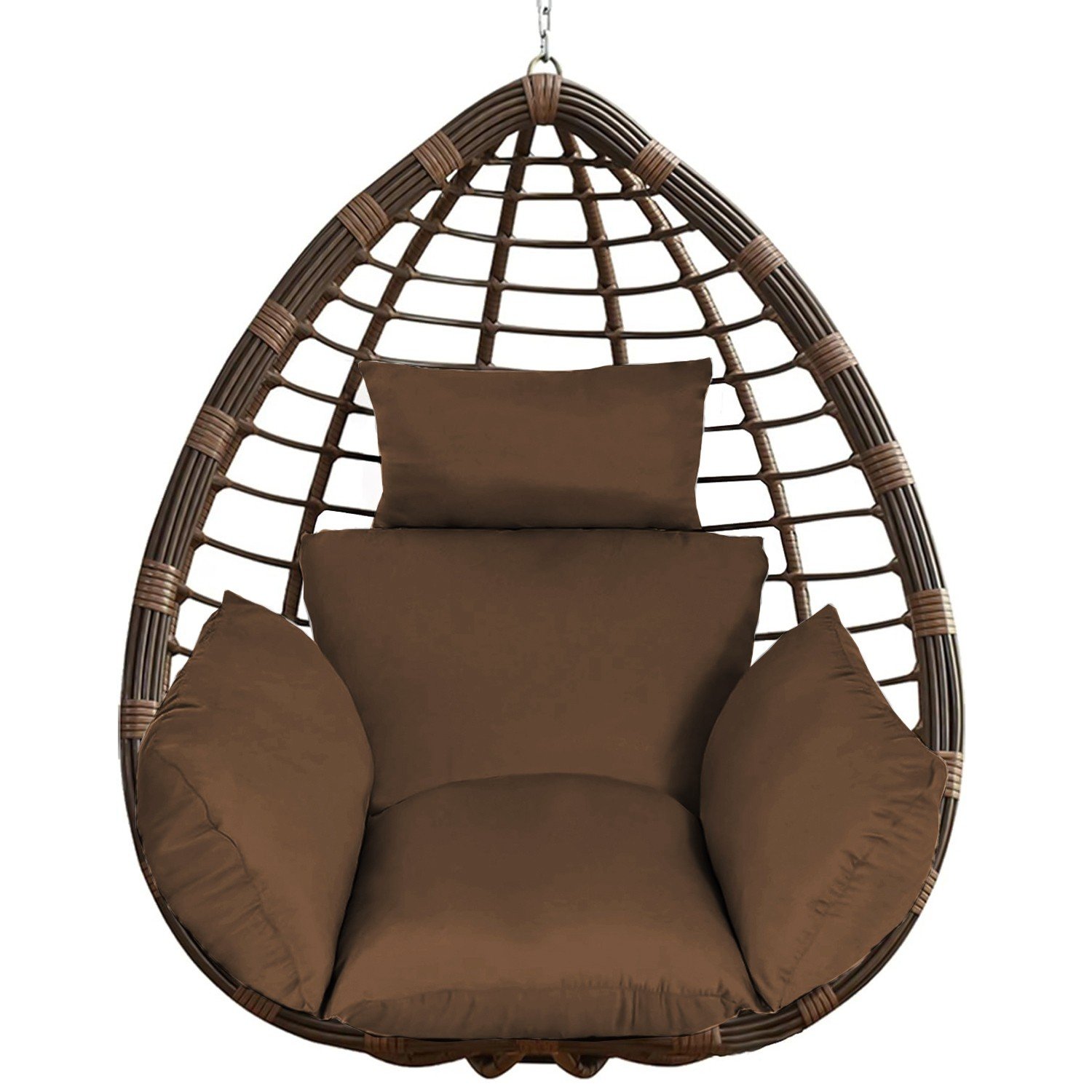 Thicken Egg Swing Chair Pad Hanging Egg Chair Replacement Cushion with Headrest - Image 3