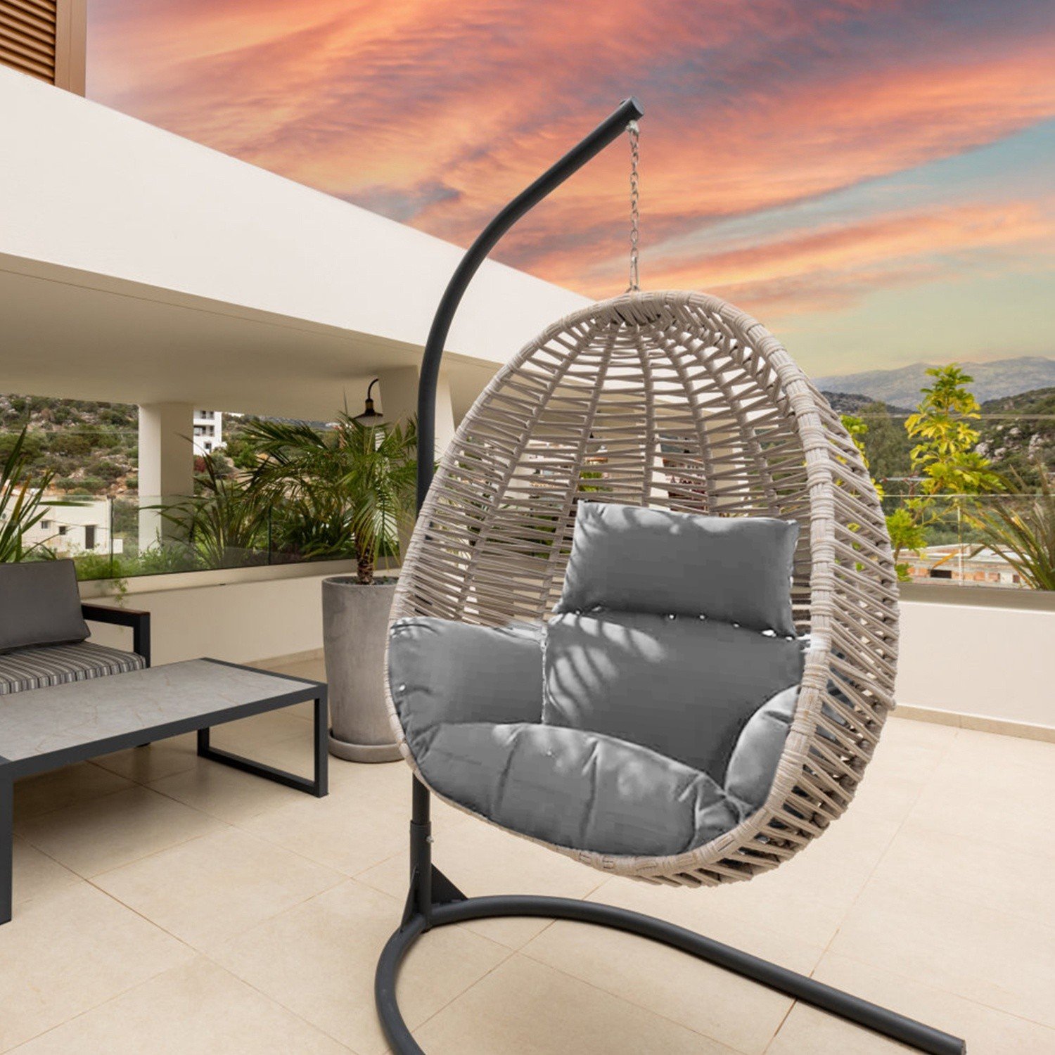 iMounTEK Egg Chair Cushion Hanging Basket Seat Cushion Soft Egg Swing Chair Pad - Image 4