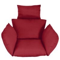 Wine Red Soft Chair Cushion Soft Hammock Replacement Pad Full Filling