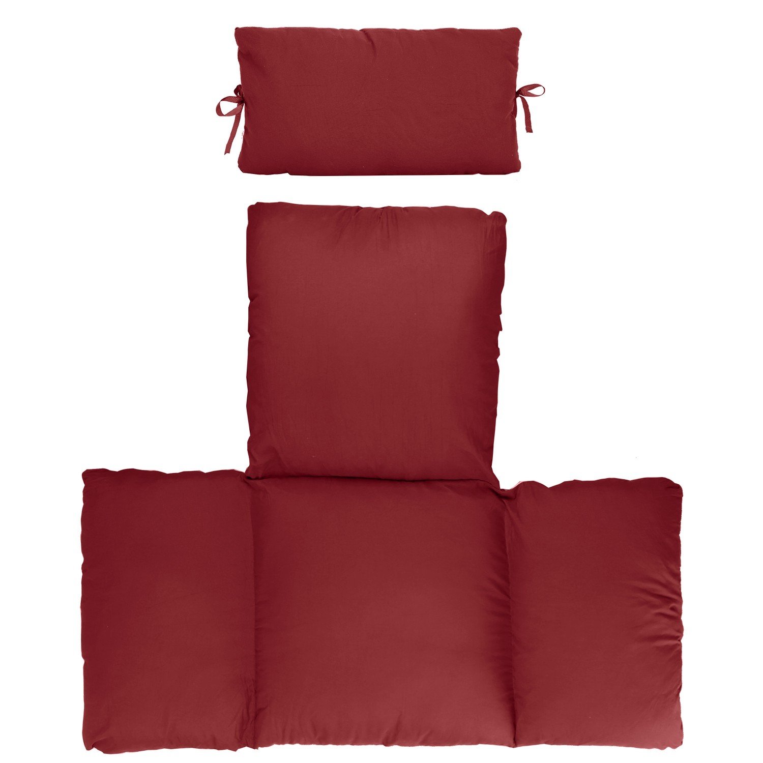 Wine Red Soft Chair Cushion Soft Hammock Replacement Pad Full Filling - Image 3